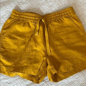 J. Crew Yellow Shorts with Elastic Waistband